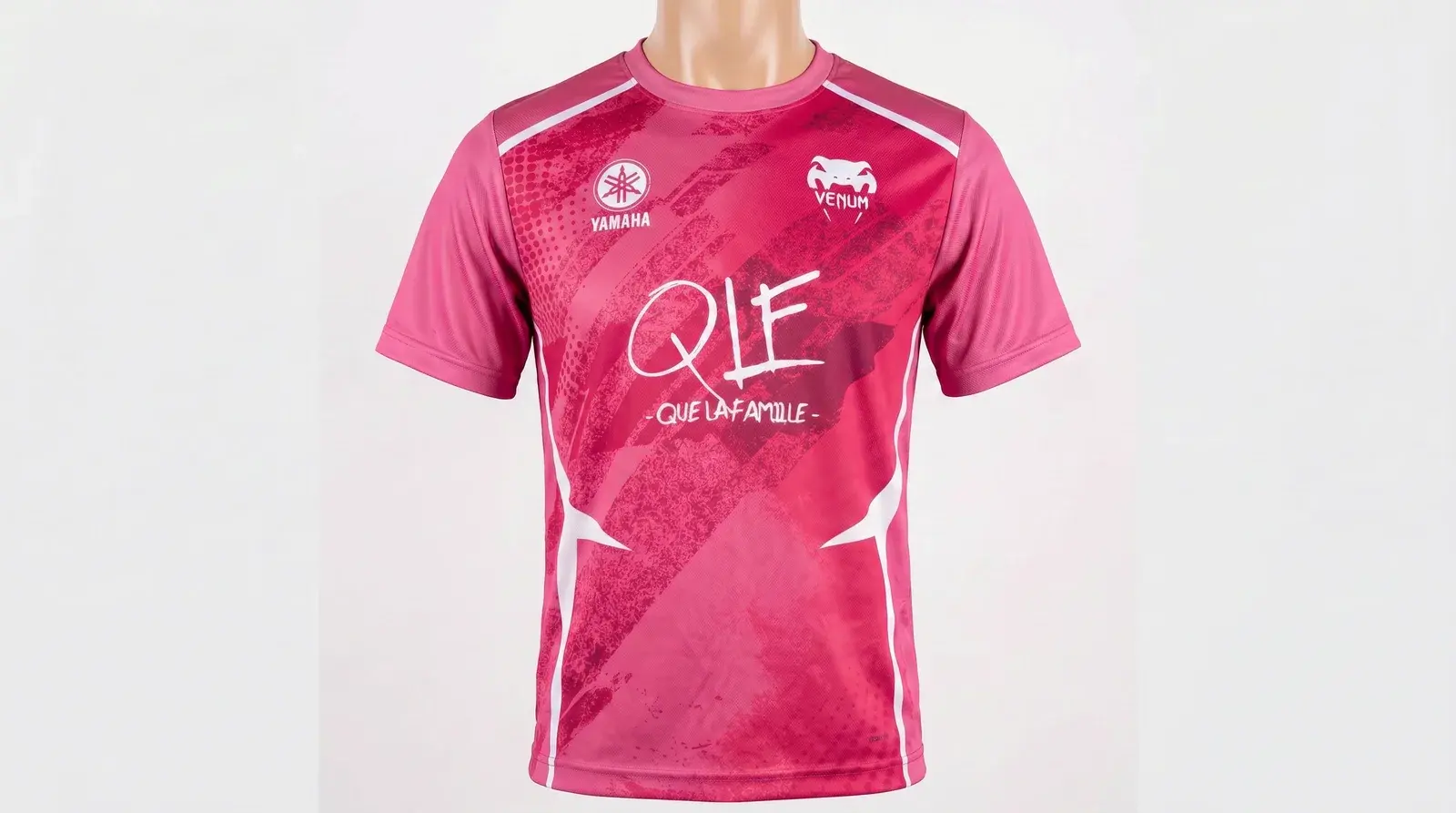 Maillot QLF Rose porté de face